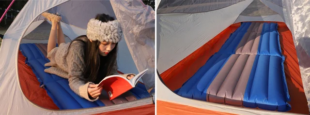 マットはテントにフィットして、アウトドアでの快適な睡眠環境を作るのに最適です。

丈夫で耐久性のある素材なので、屋外で地面に敷いても使用できます。